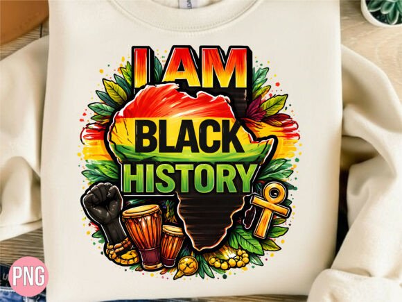 Africa Map Black History PNG for T-Shirts