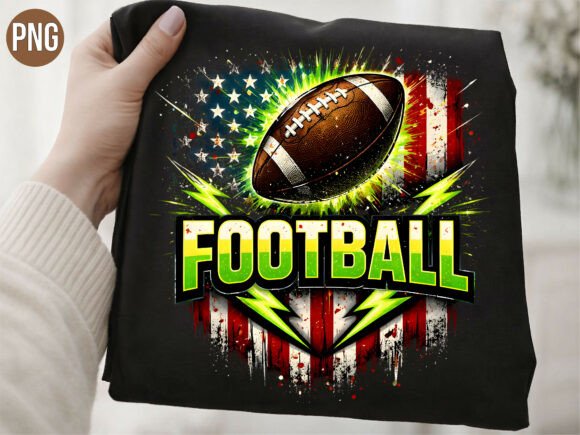 American Flag Football Sport PNG Design