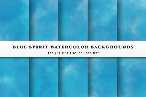 Blue Spirit Watercolor Backgrounds for Creatives
