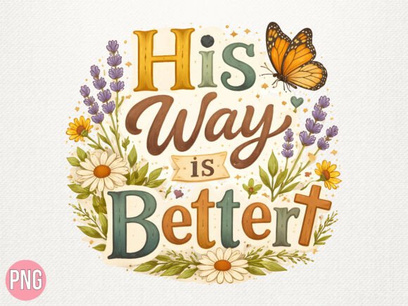 Christian Faith Floral Butterfly PNG