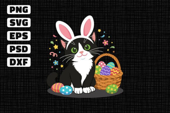 Easter Bunny Cat: A Creative Spring Design Asset
