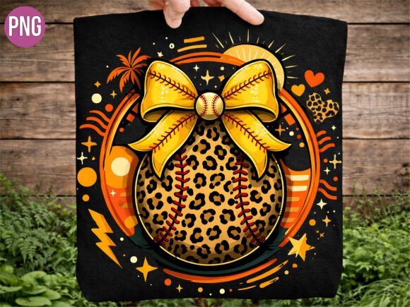 Elevating Brand Identity with the Softball Leopard Bow Sports Western PNG Trend