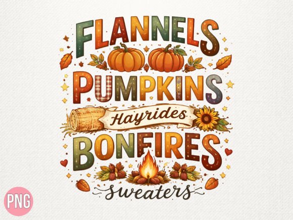 Evaluating the Flannels Pumpkins Hayrides Fall PNG for Seasonal Design Projects