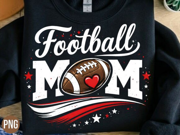 Football Mom Game Day Heart Sports PNG: Elevate Your Game Day Style