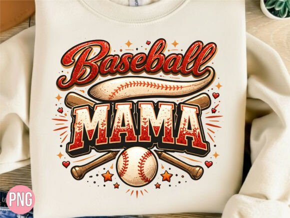Glitter Baseball Mama Sport PNG T-shirt: Elevating Your Game-Day Style with Digital Design