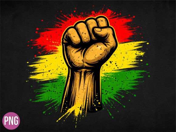 Integrating the Black Power Fist Pan African Flag PNG into Professional Design Workflows