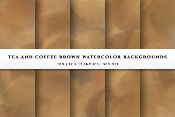 Watercolor Backgrounds - Coffee Brown: Elevating Design with Warm, Earthy Tones