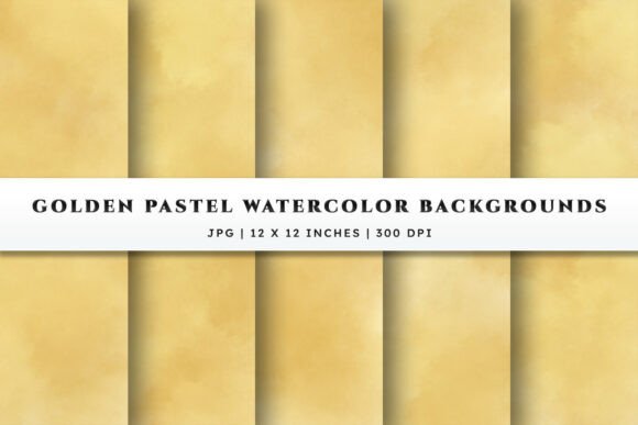 Watercolor Backgrounds - Golden Pastel: Elevating Design with Soft Elegance