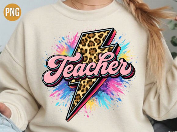 Why the Retro Leopard Teacher Lightning Bolt PNG Is a Smart Asset for Modern Creators